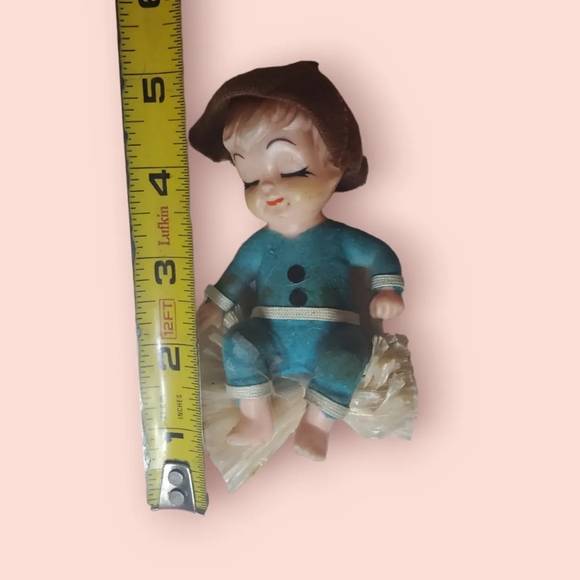 Vintage plastic flocked little boy blue - Picture 3 of 3